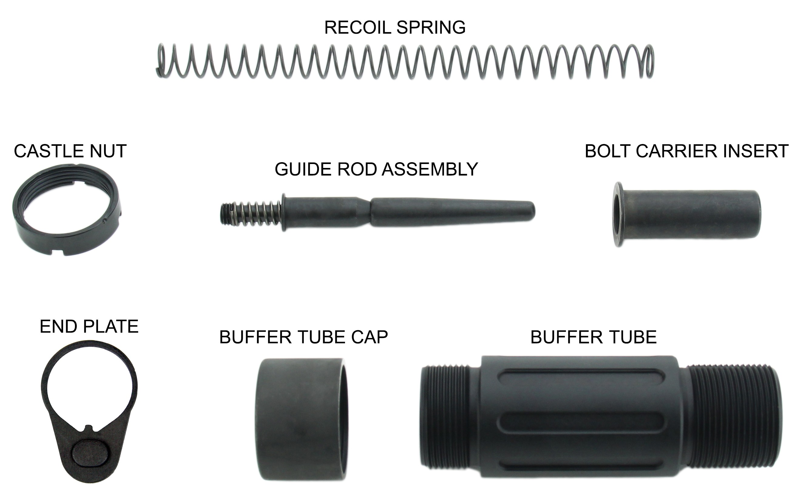 ar 15 pistol short buffer tube